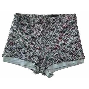 Free People Floral Lace Shorts - Black and White